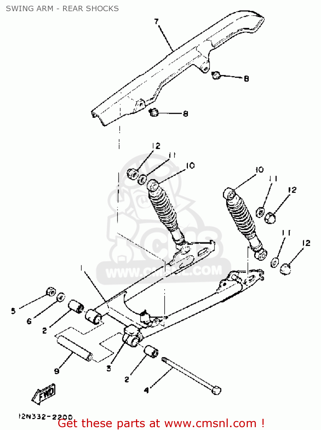 5U72214101 Shaft,pivot Yamaha buy the 5U72214101 at CMSNL