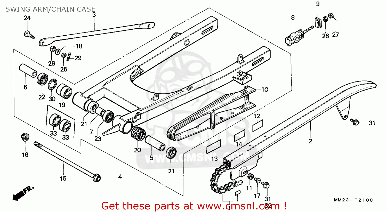 90121MM2770 Bolt, Swingarm Pivot Honda buy the 90121MM2770 at CMSNL