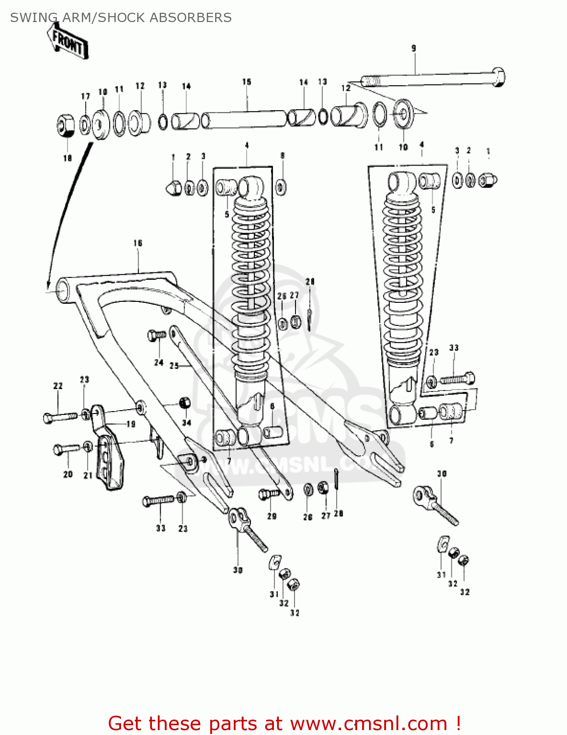 33001085 Swing Arm Kawasaki buy the 33001085 at CMSNL