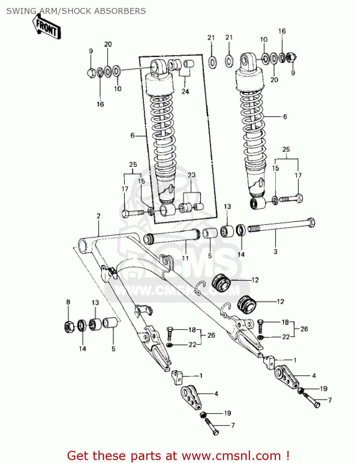 330014005: Swing Arm,complete Kawasaki - buy the 33001-4005 at CMSNL