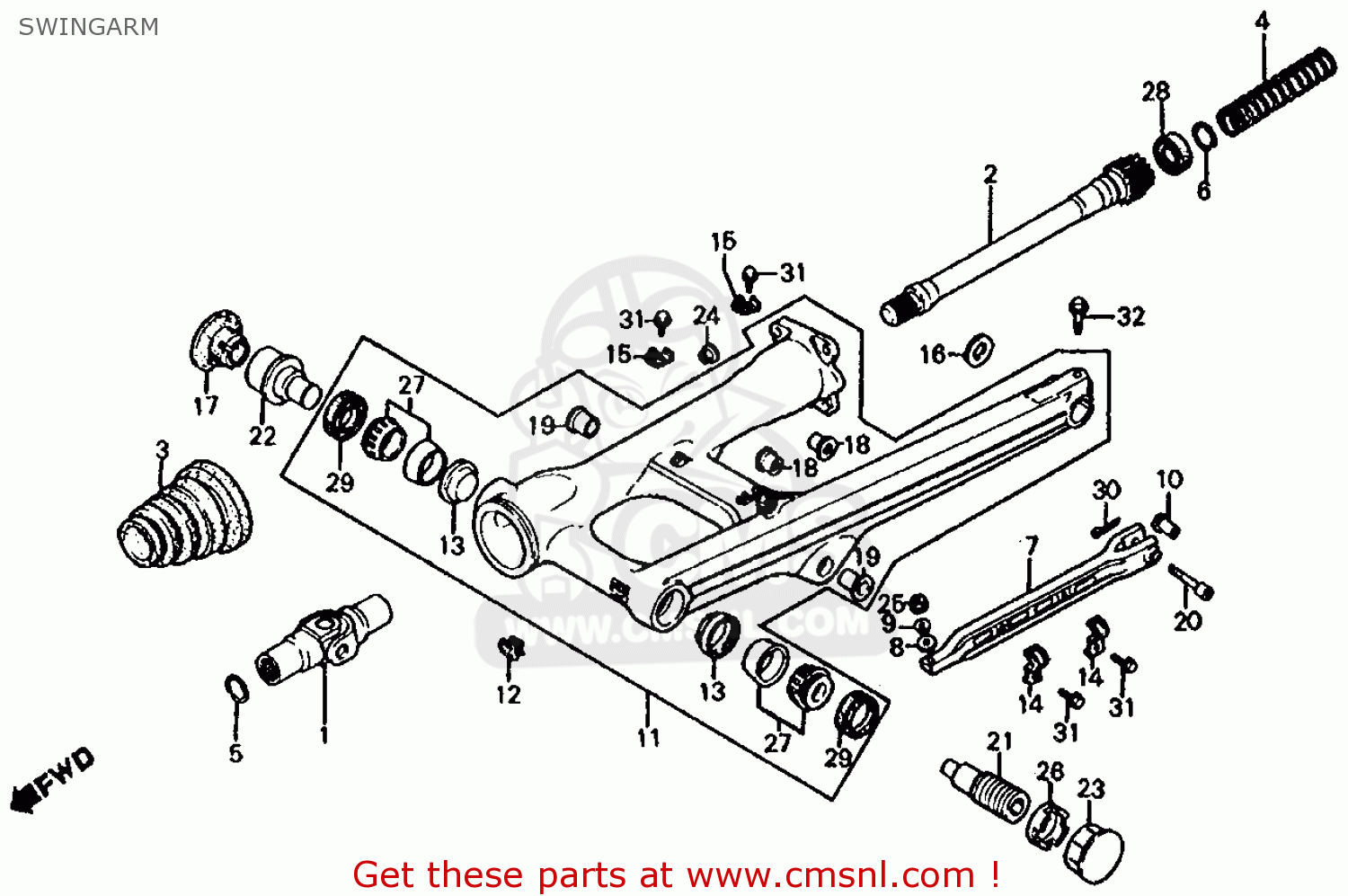 Me Swingarm Assy Rr Honda Buy The Me At Cmsnl