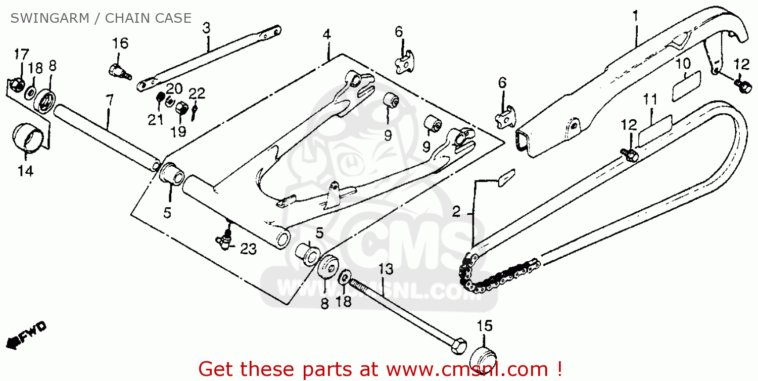 52100460840ZA Swingarm *pb116m* Honda buy the 52100460840ZA at CMSNL