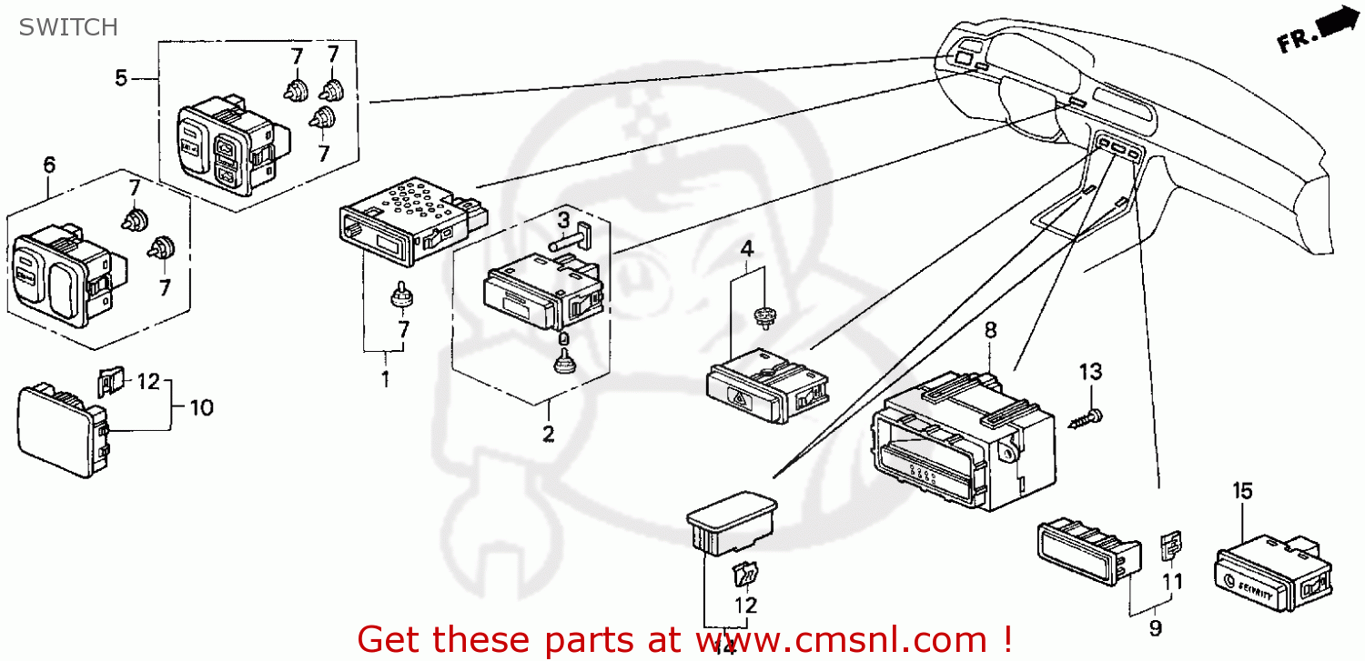 35500SV1A01 Sw Assy,rr Def Honda buy the 35500SV1A01 at CMSNL