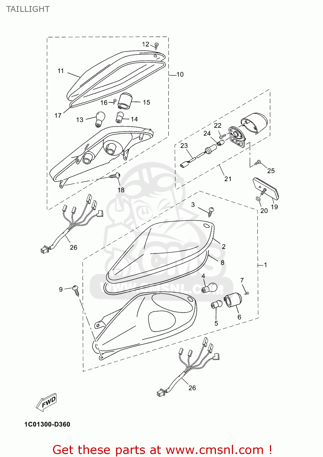 Yamaha SCREW, LENS FITTING 1B9H333300 Yamaha SCREW, LENS FITTING 1B9H333300