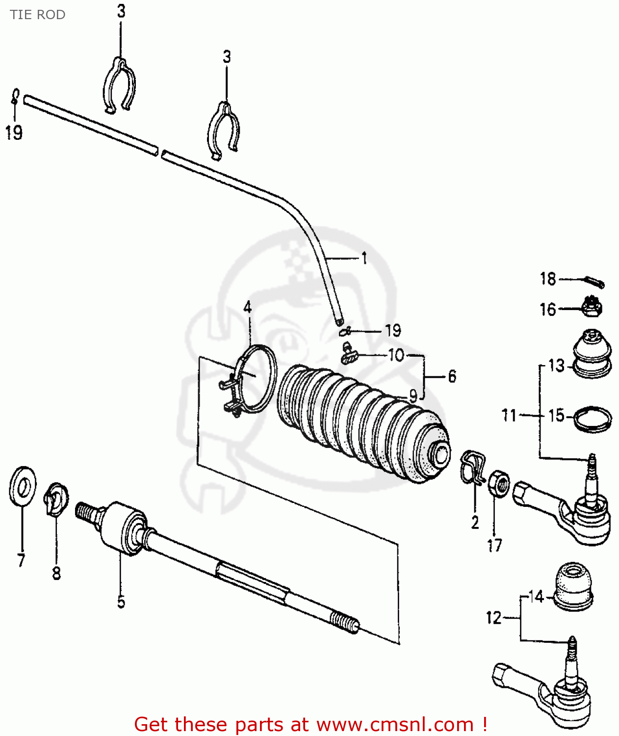 53521SA5000 Rack End Comp Honda buy the 53521SA5000 at CMSNL