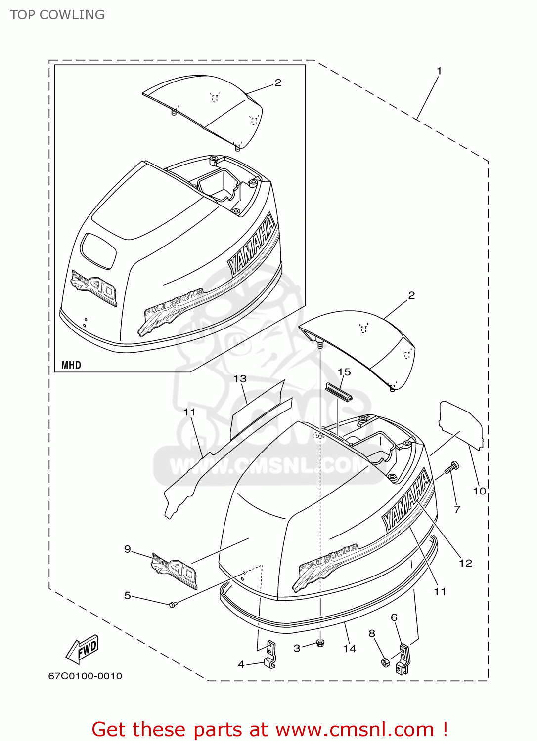 67C4268100 Mark, Cowling Yamaha buy the 67C4268100 at CMSNL
