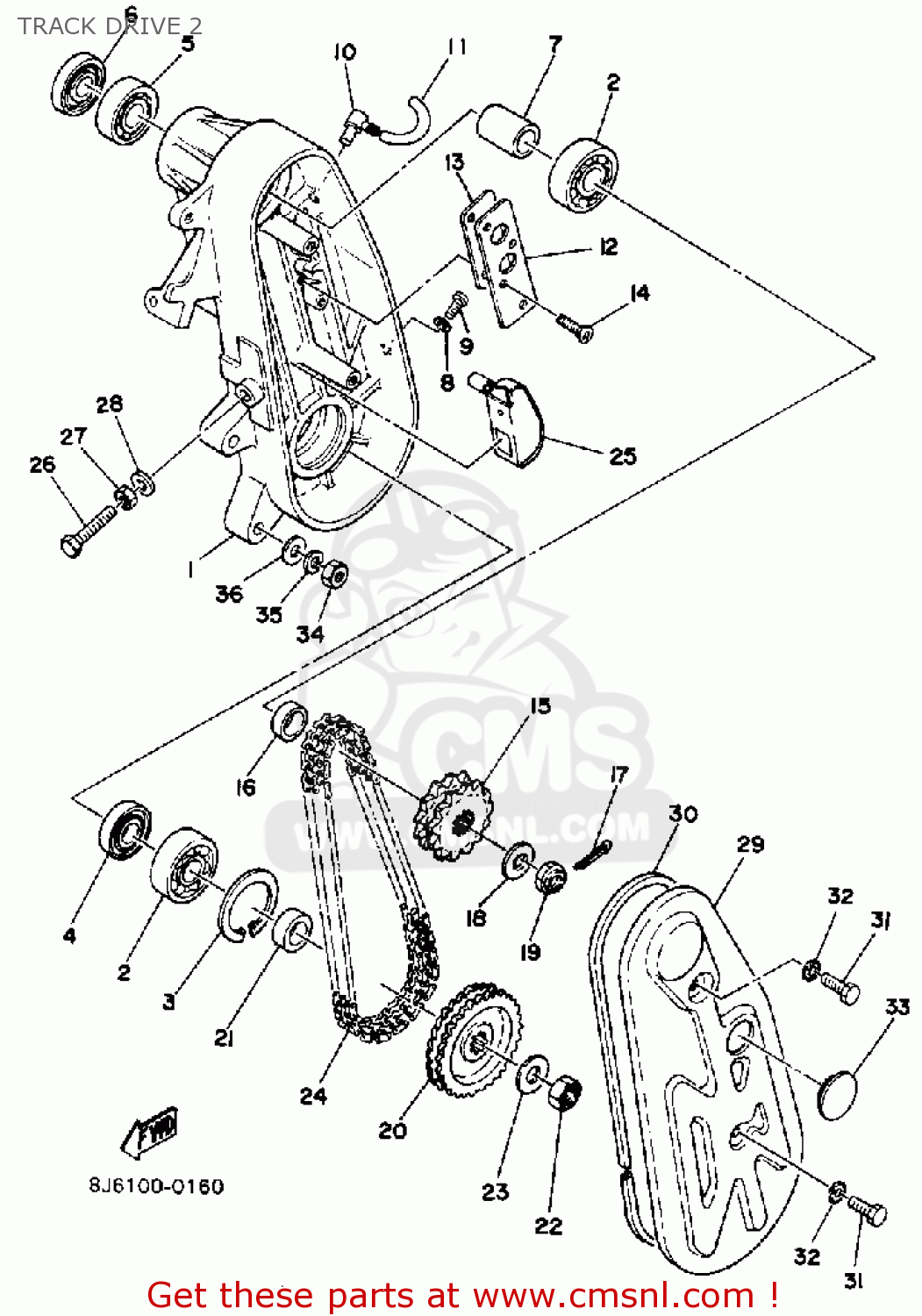 9458001060: Chain,drive (8f3) 40k-60le Yamaha - buy the 94580-01060 at ...