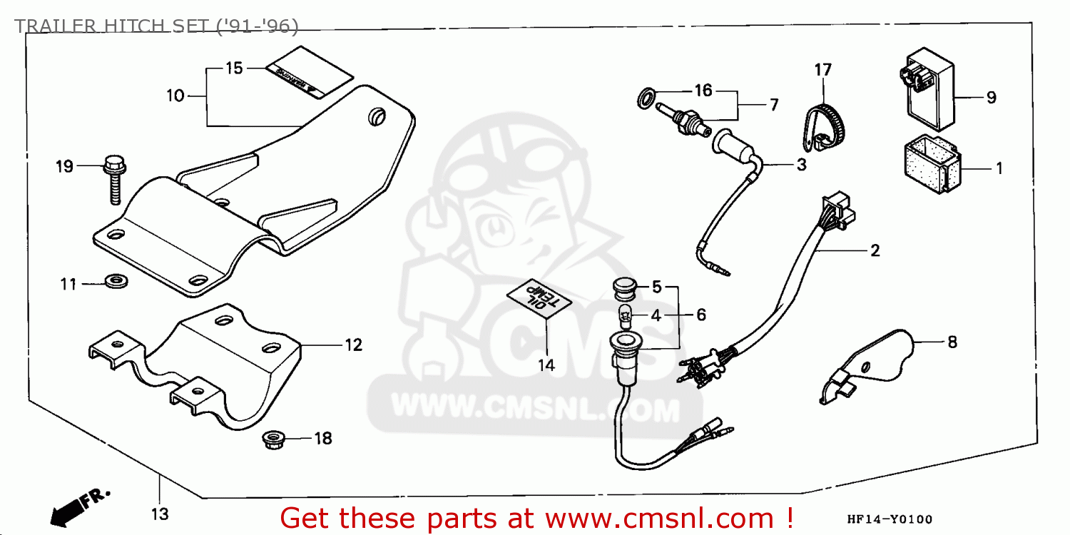 50820HF1960 Hitch Set, Trailer Honda buy the 50820HF1960 at CMSNL