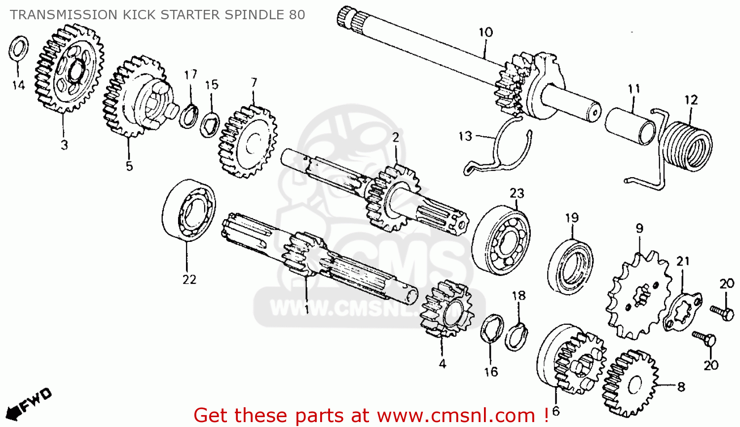 SPINDLE COMP,KICK for CT110 1993 (P) GENERAL EXPORT / KPH order at CMSNL