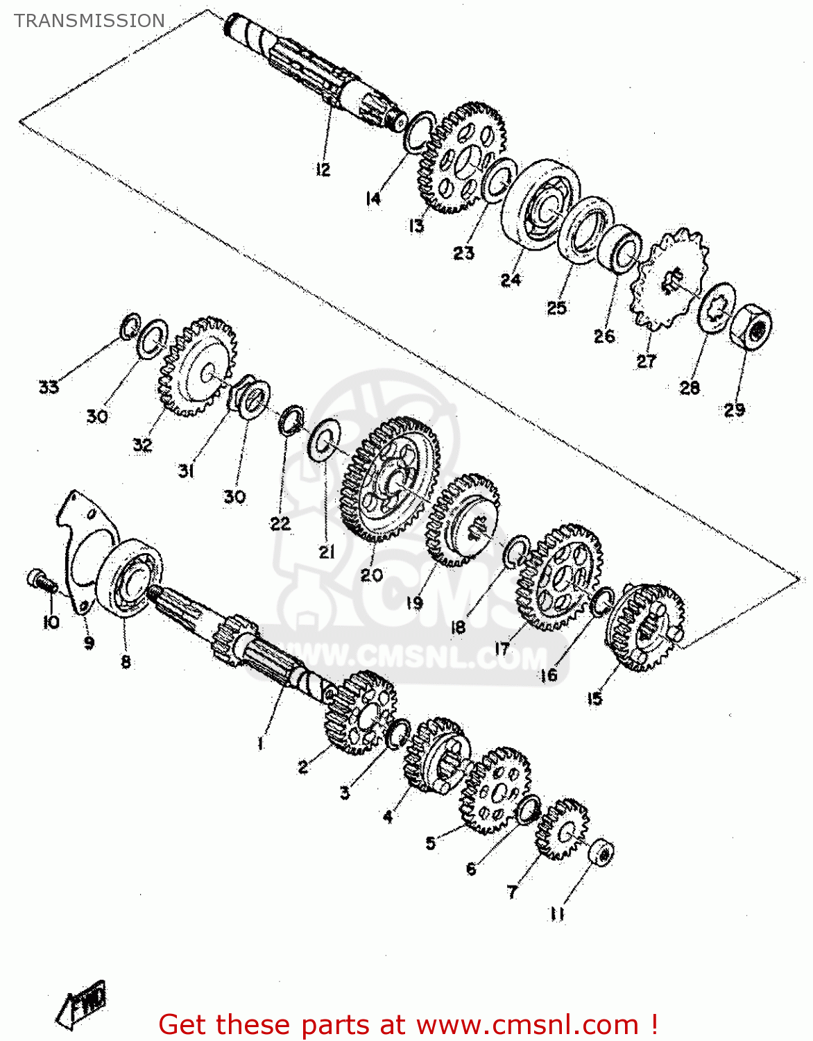 GEAR, 1ST WHEEL for FS1 1969 JAPAN TYPE 260 - order at CMSNL