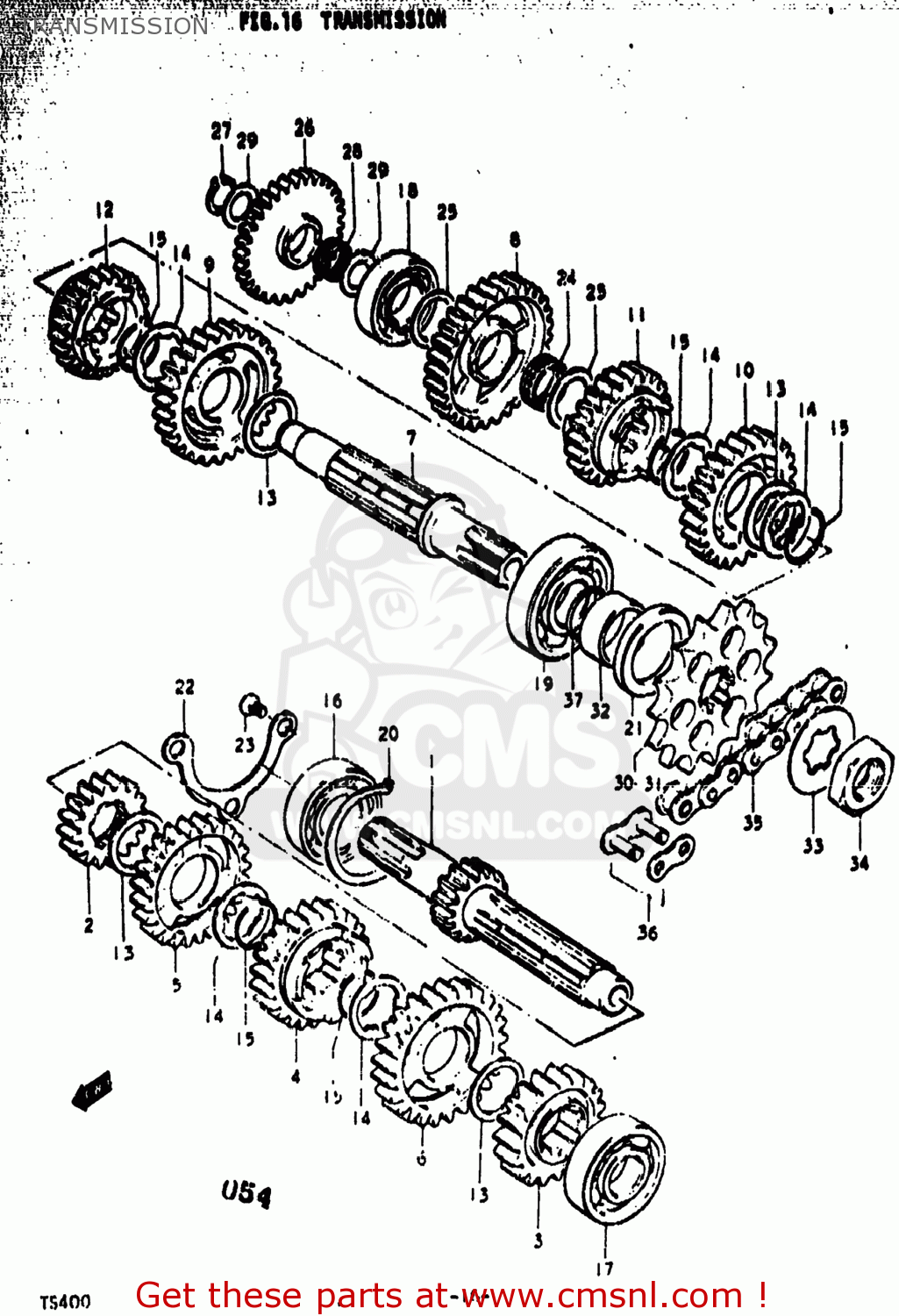 CHAIN ASSEMBLY,DRIVE for TS400 1974 (L) USA (E03) order at CMSNL