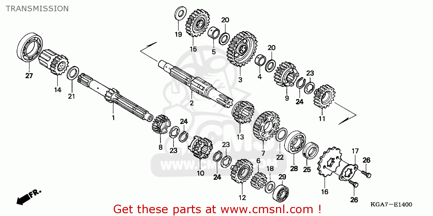 Honda GEAR,COUNTERSHAFT 23451437970 Honda GEAR,COUNTERSHAFT 23451437970