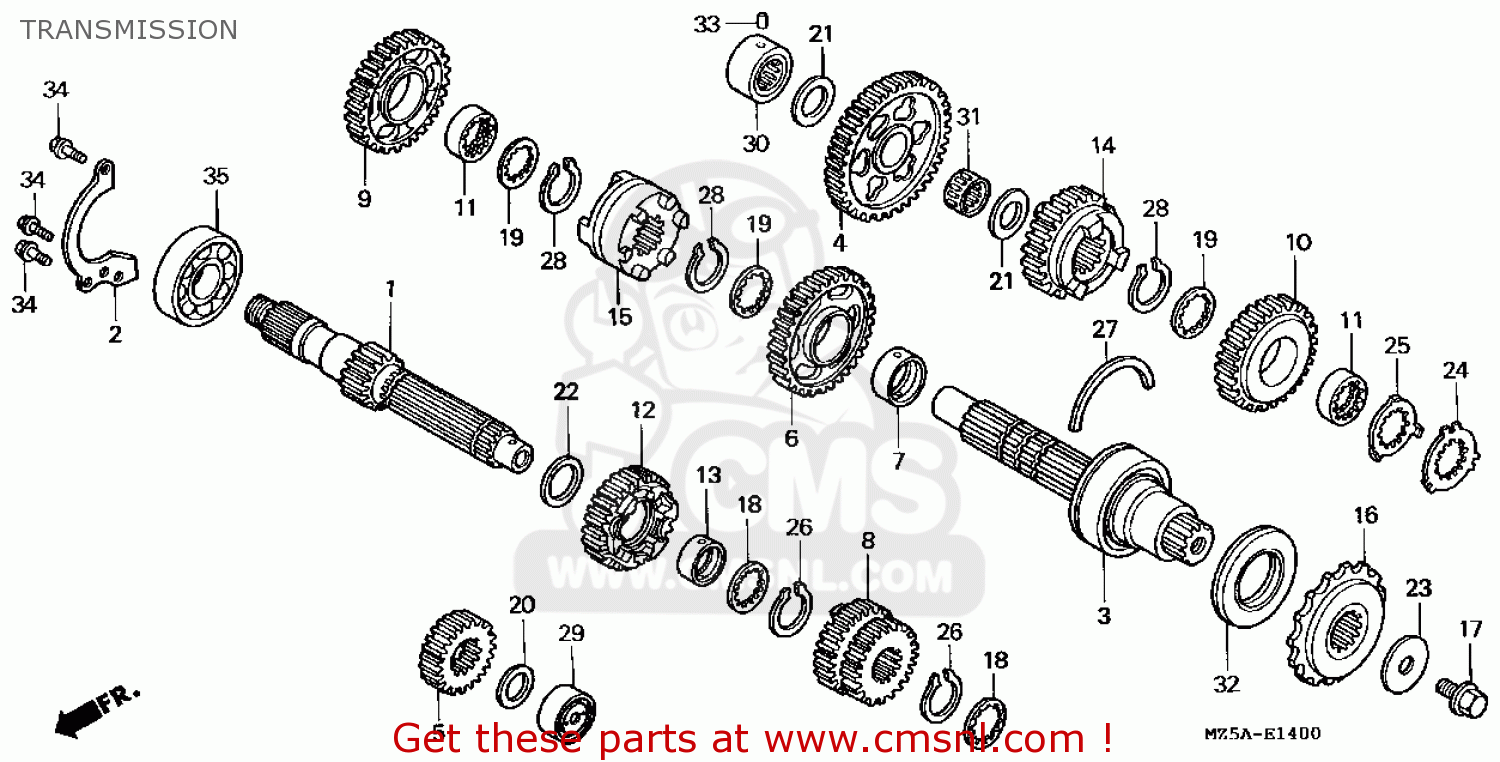 23211MZ5920: Shaft,main Honda - buy the 23211-MZ5-920 at CMSNL