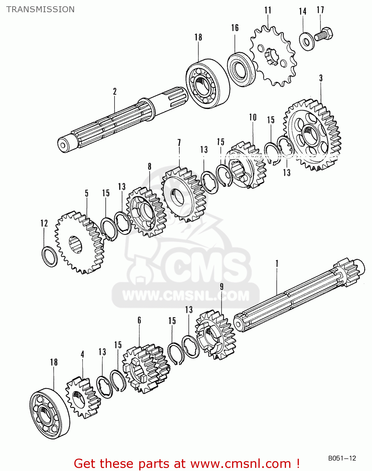 23221051020 Shaft,counter Honda buy the 23221051020 at CMSNL