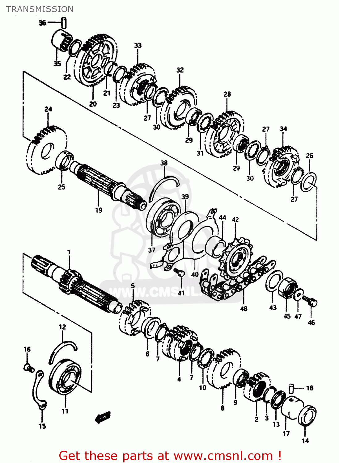 CHAIN ASSEMBLY,DRIVE 108LE for RF600R 1996 (T) (E02 E04 E22 E24 E25 E34 ...