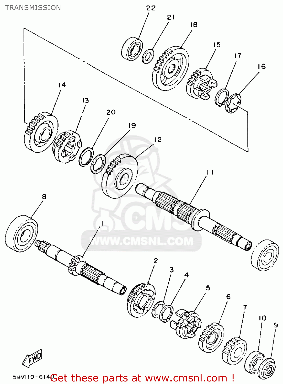 59V1742100: Axle, Drive Yamaha - buy the 59V-17421-00 at CMSNL