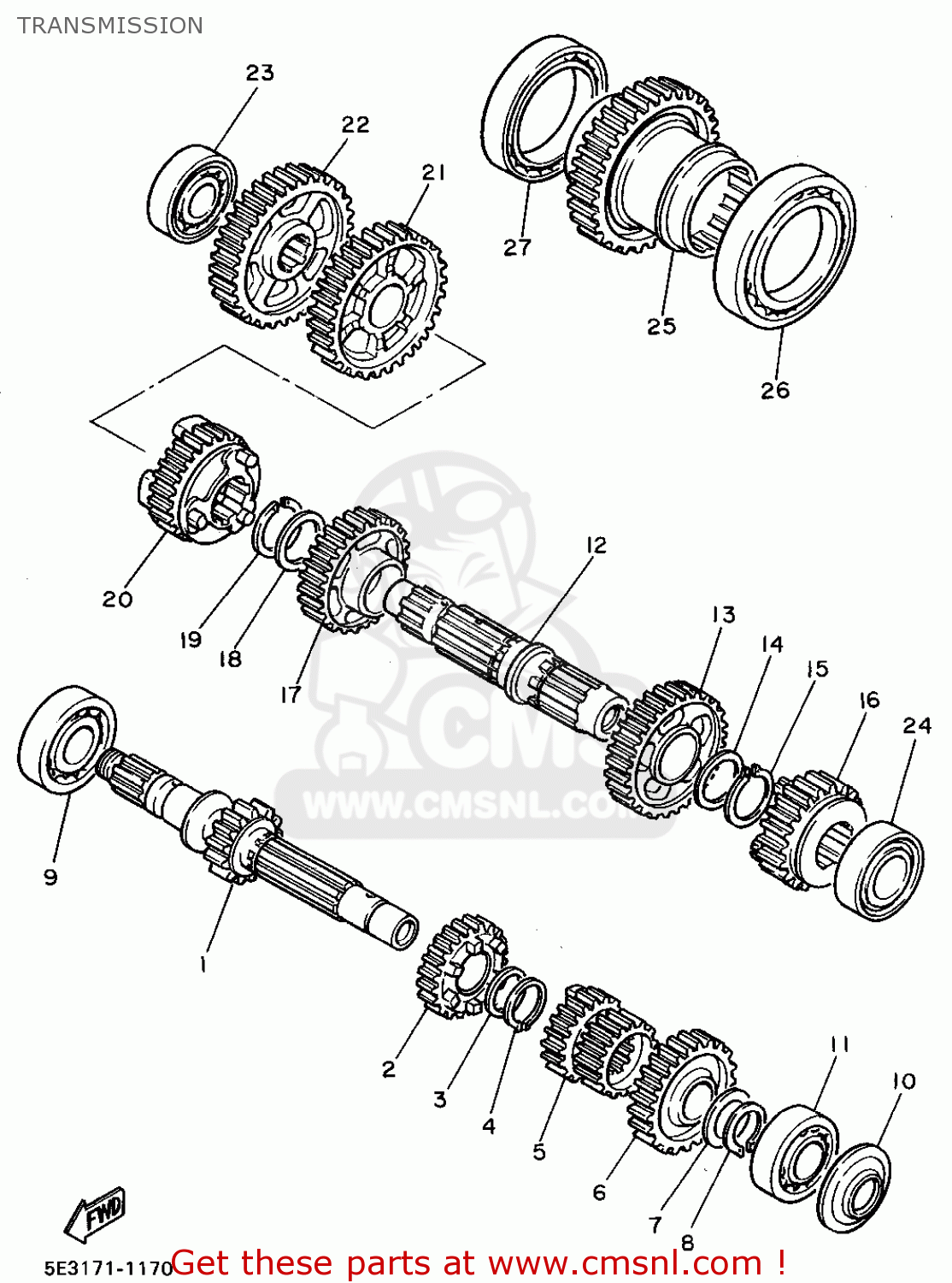 4X71740200: Drive Axle Assy Yamaha - buy the 4X7-17402-00 at CMSNL