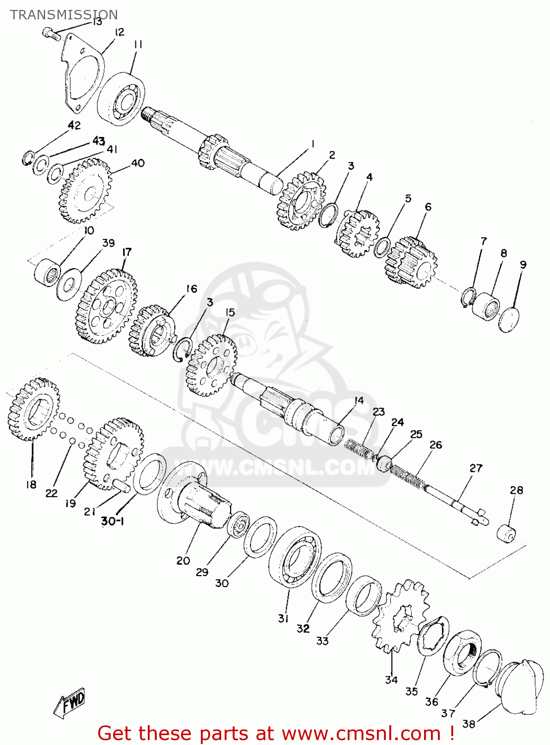 PIN, GEAR DRIVE for L5TA 1970 USA order at CMSNL