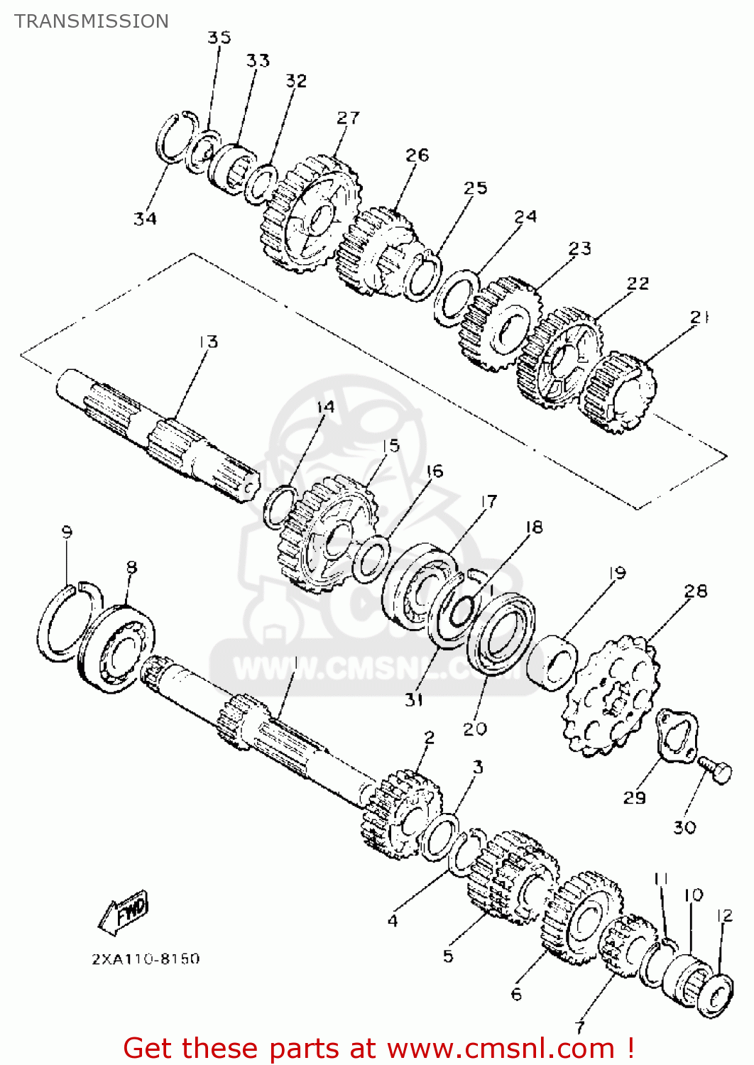 4G01742100 Axle, Drive Yamaha buy the 4G01742100 at CMSNL