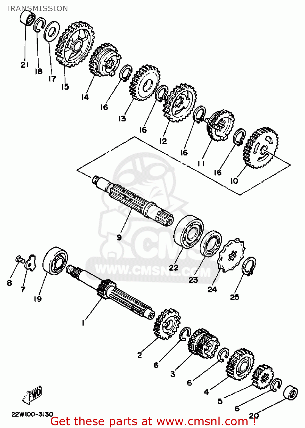 39K1716101 Gear, 6th Pinion Yamaha buy the 39K1716101 at CMSNL