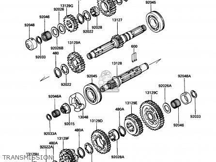 131281130: Transmission Shaft,output Kawasaki - buy the 13128-1130 at CMSNL