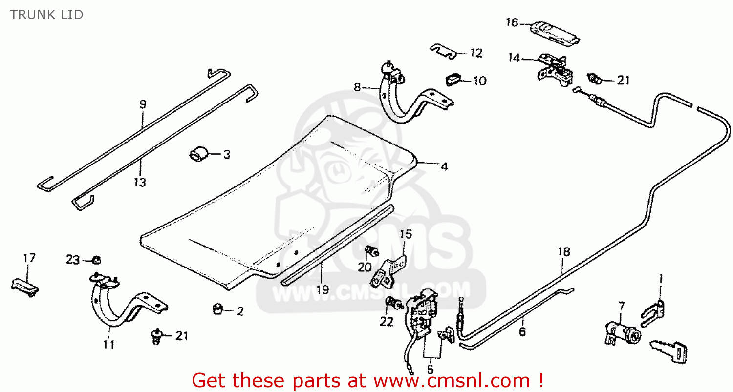 83303692003 Cylinder,trunk Honda buy the 83303692003 at CMSNL
