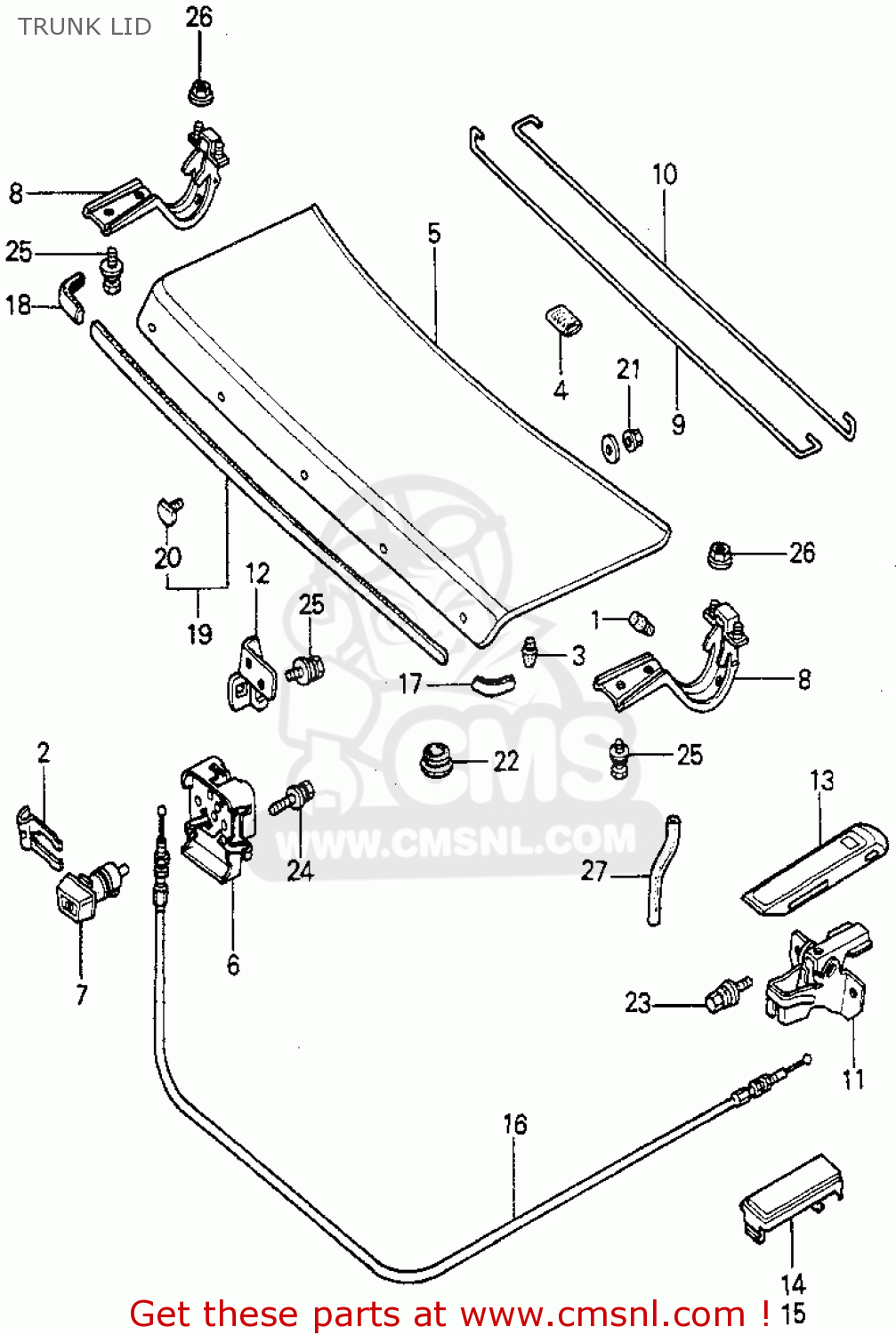 83303688000 Cylinder,trunk Honda buy the 83303688000 at CMSNL