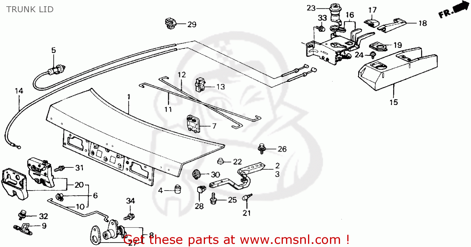 74861SG7003 Cylinder,trunk Honda buy the 74861SG7003 at CMSNL