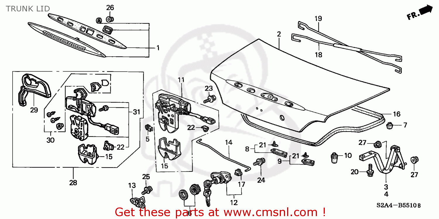 74856S84A51 Actuator, Trunk Honda buy the 74856S84A51 at CMSNL