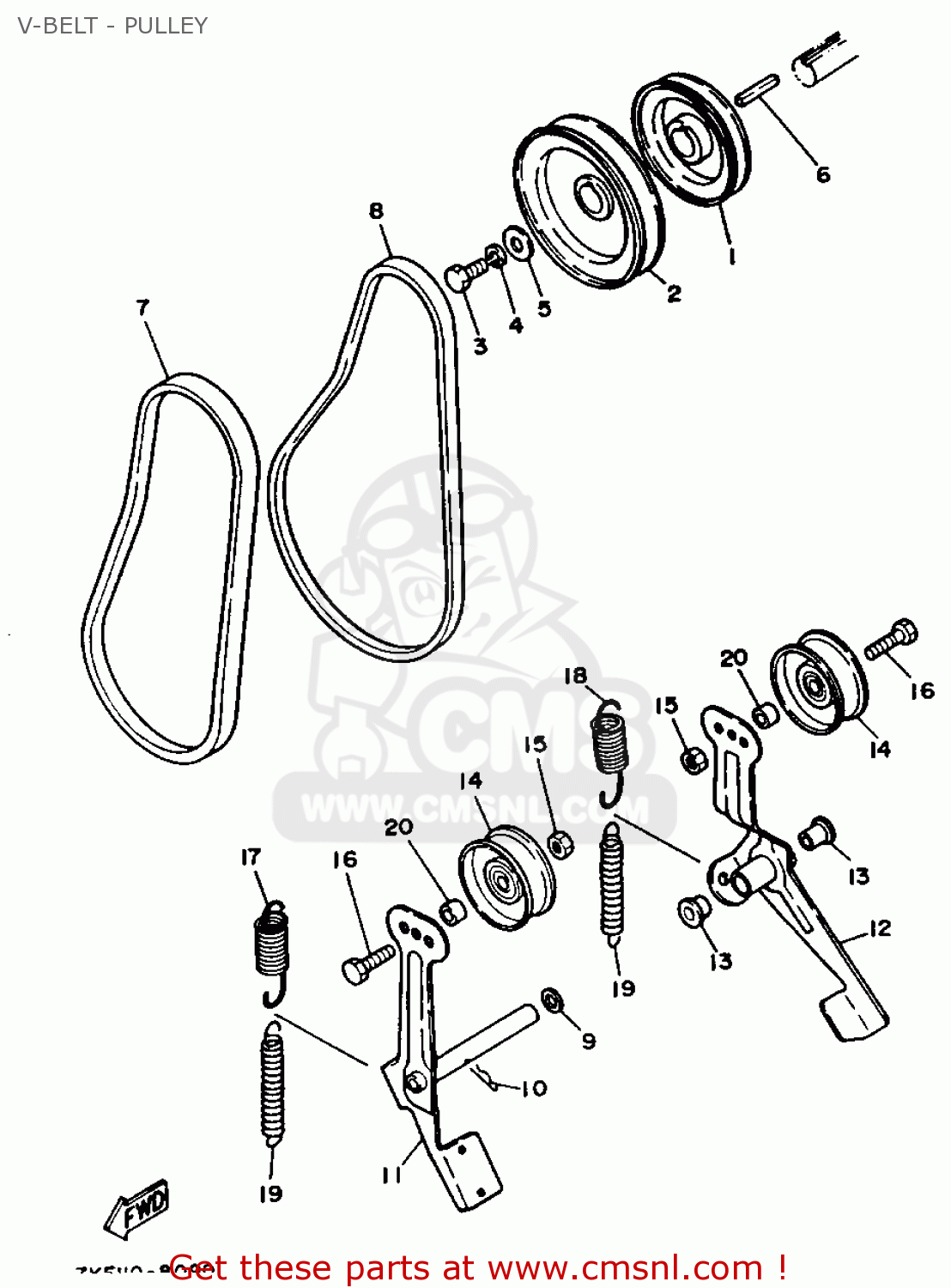 Pulley 2 For Ys828wm Snow Blower 1988 - Order At Cmsnl