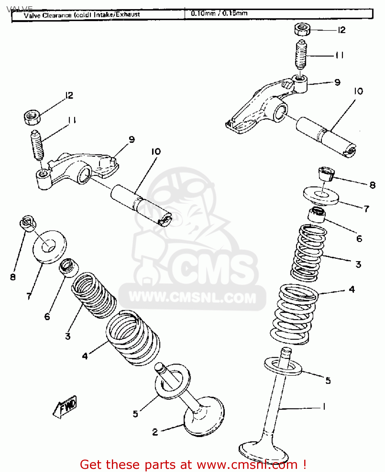 SCREW, VALVE ADJUSTING for XS650S 1980 (A) USA - order at CMSNL