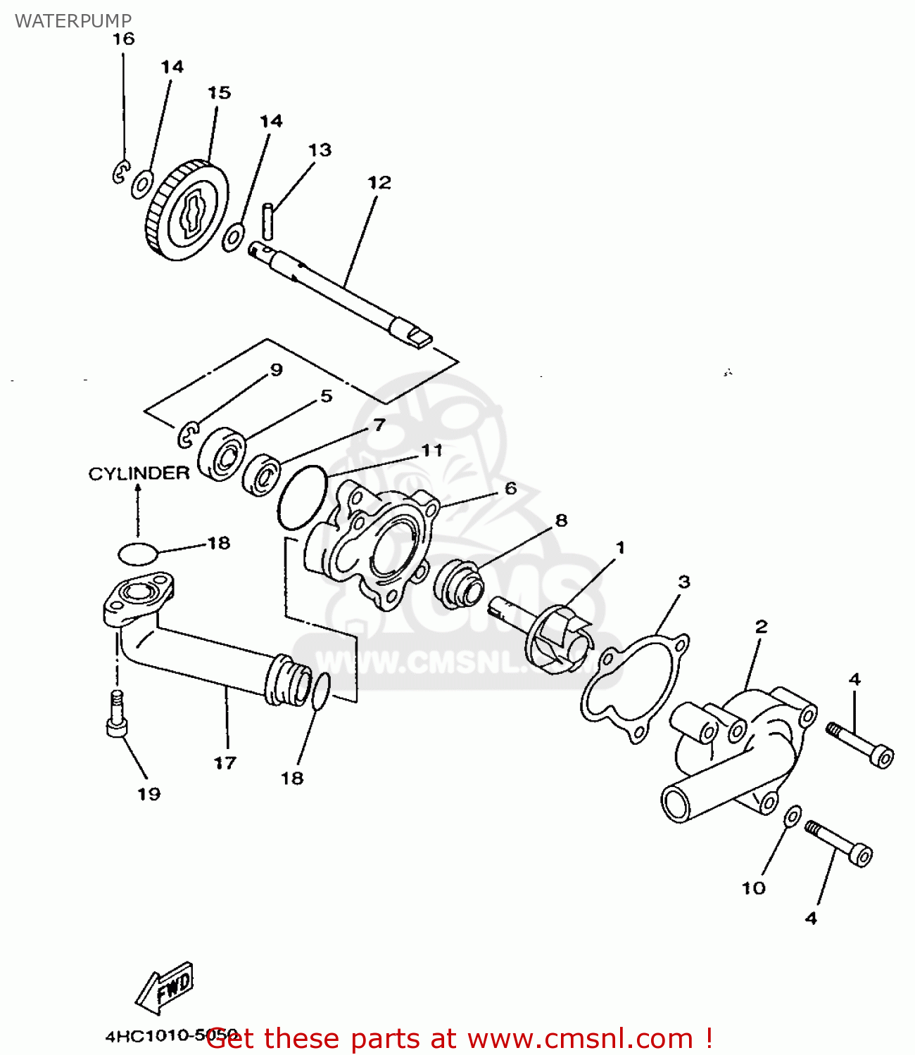 Gear, Impeller Shaft For Yp250 2001 5gm9 Sweden 115gm-300e3 - Order At 