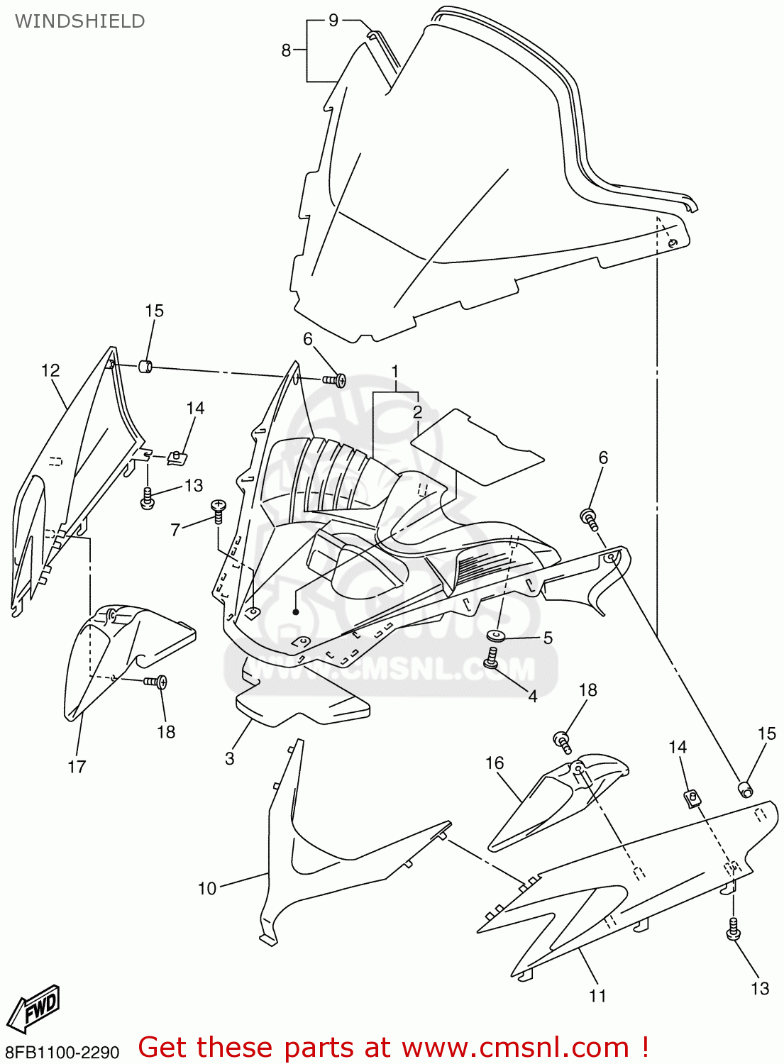 8EKK721300: Trim, Upper Yamaha - buy the 8EK-K7213-00 at CMSNL