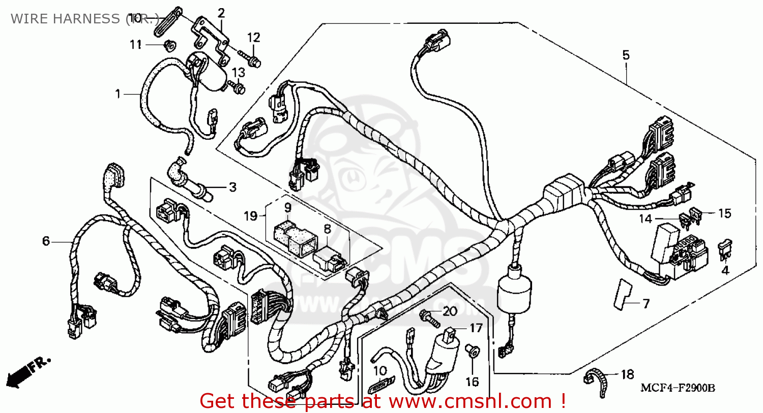 32100MCF770: Wire Harness, Fr. Honda - buy the 32100-MCF-770 at CMSNL