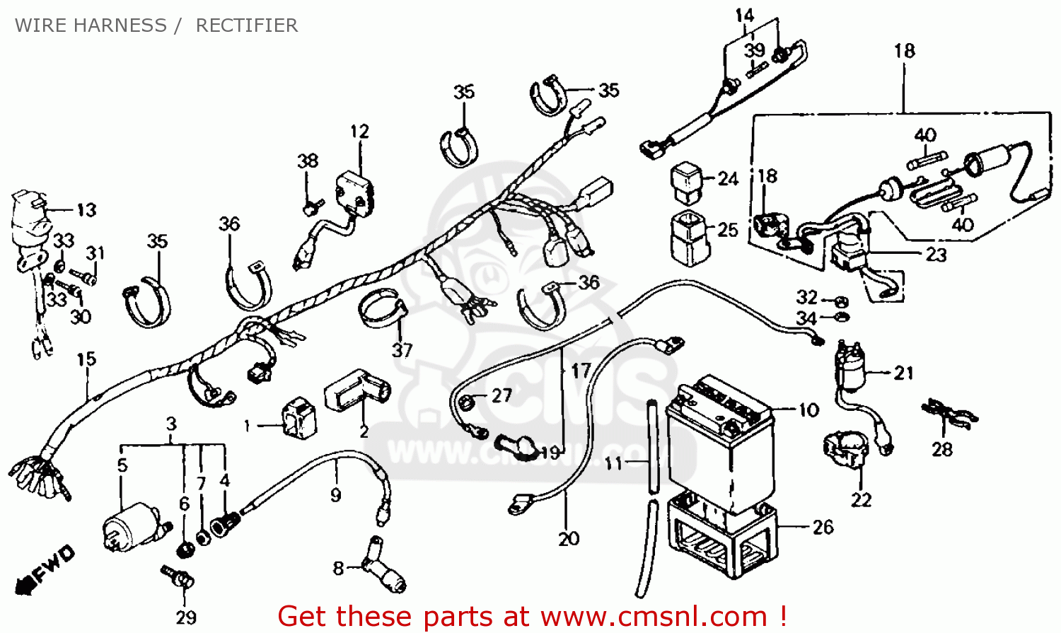 COIL ASSY IGN for ATC200ES BIG RED 1984 (E) USA - order at ... yamaha 242 limited wiring diagram 