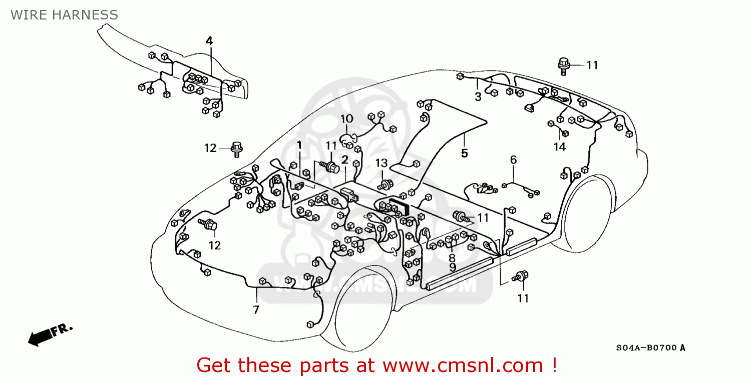 32107S04A91 Wire Harness, Floor Honda buy the 32107S04A91 at CMSNL