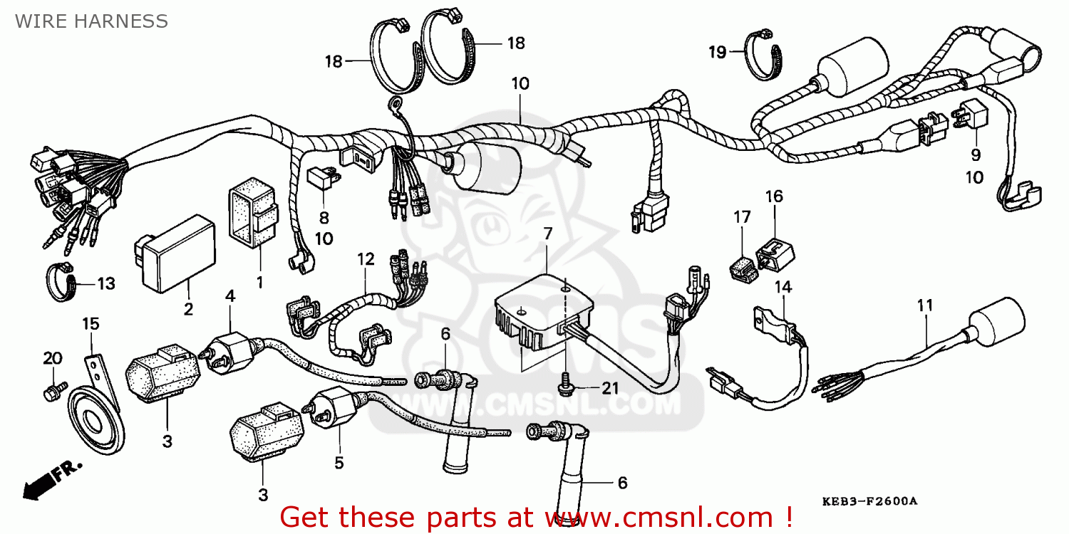 Harness Wire Ca125 Rebel 1995 (s) Italy / Kph 32100KEB900 yamaha 242 limited wiring diagram 