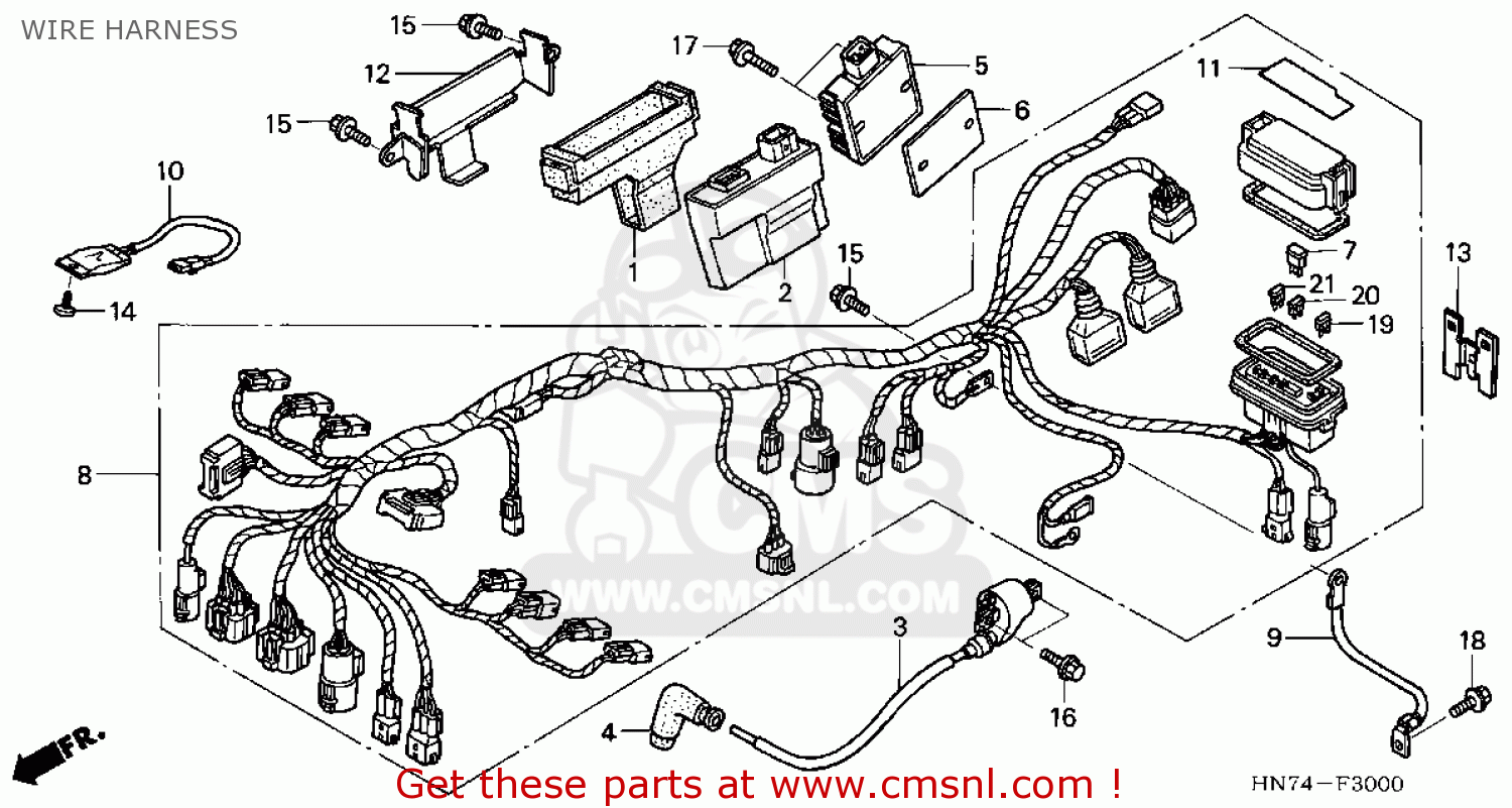 32100HN7000: Wire Harness Honda - buy the 32100-HN7-000 at CMSNL