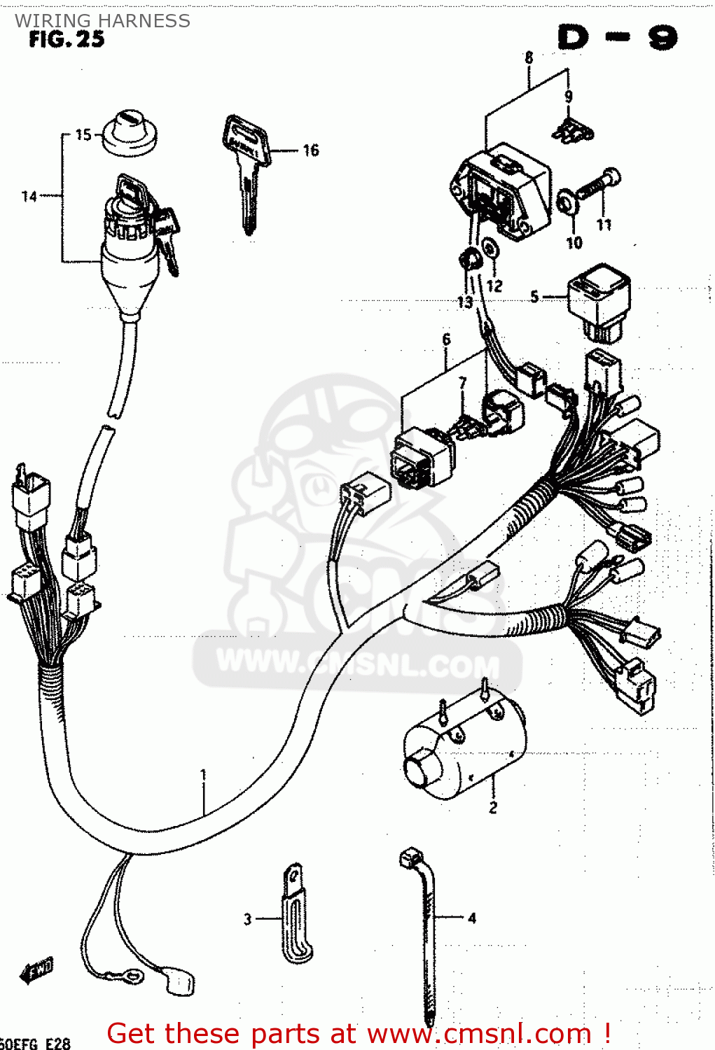 SWITCH ASSEMBLY,IGNITION for LT-F230 1987 (H) USA (E03) LTF230 LT