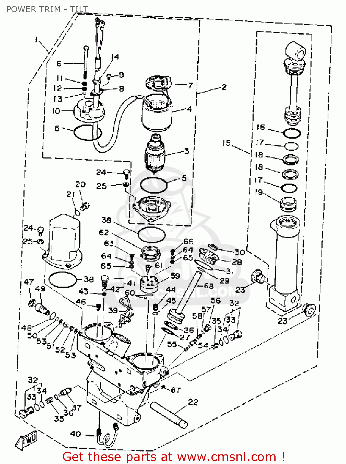 Yamaha 115/130 ETG 1988 POWER TRIM - TILT - buy original ... wiring diagram for mercury power trim 