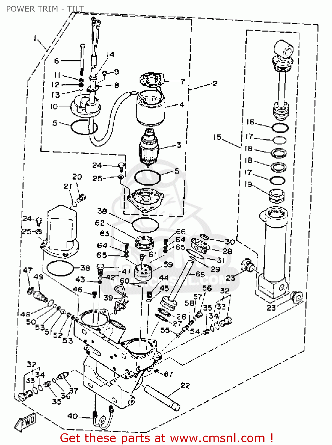 Yamaha 115/130 ETG 1988 POWER TRIM - TILT - buy original ... marine wiring harness diagram 