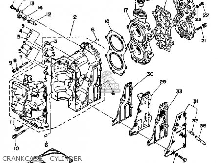 CRANKCASE - CYLINDER - 25D 1990