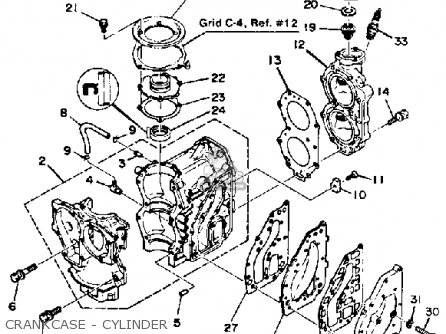 CRANKCASE - CYLINDER - 25H 1987
