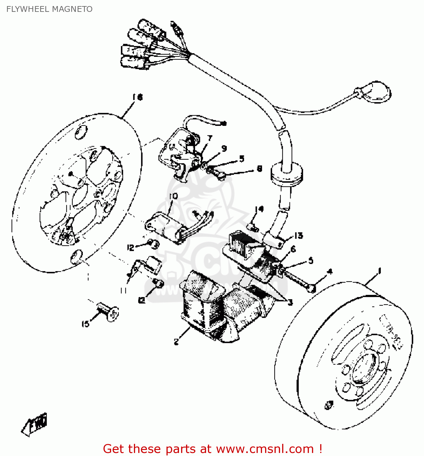 Yamaha AT2 1972 USA FLYWHEEL MAGNETO - buy original FLYWHEEL MAGNETO ...