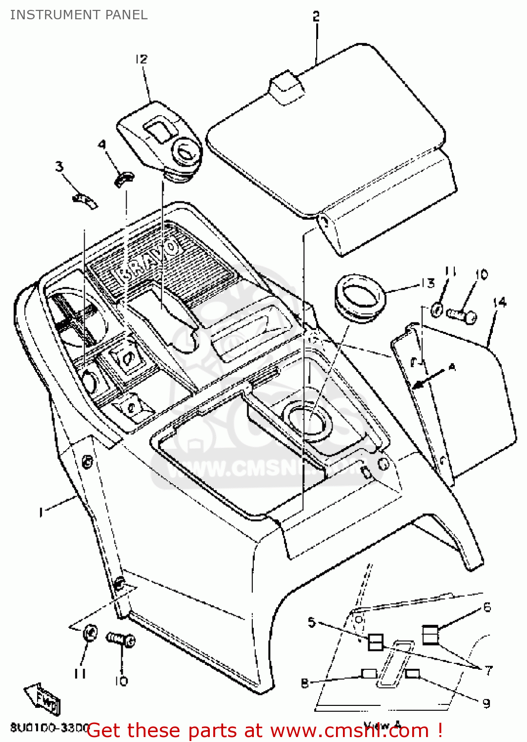 Yamaha BRAVO BR250H 1984 INSTRUMENT PANEL buy original INSTRUMENT