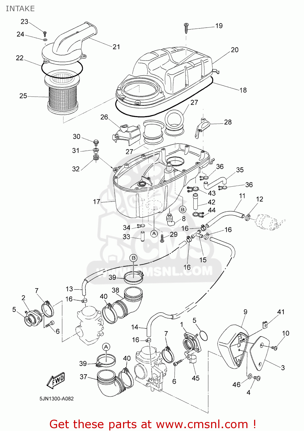 Yamaha BT1100 2003 5JN2 HOLLAND 1B5JN-300E1 INTAKE - buy original ...