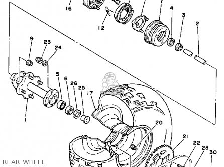 Yamaha BW200E BIG WHEEL 1987 (H) USA parts lists and schematics