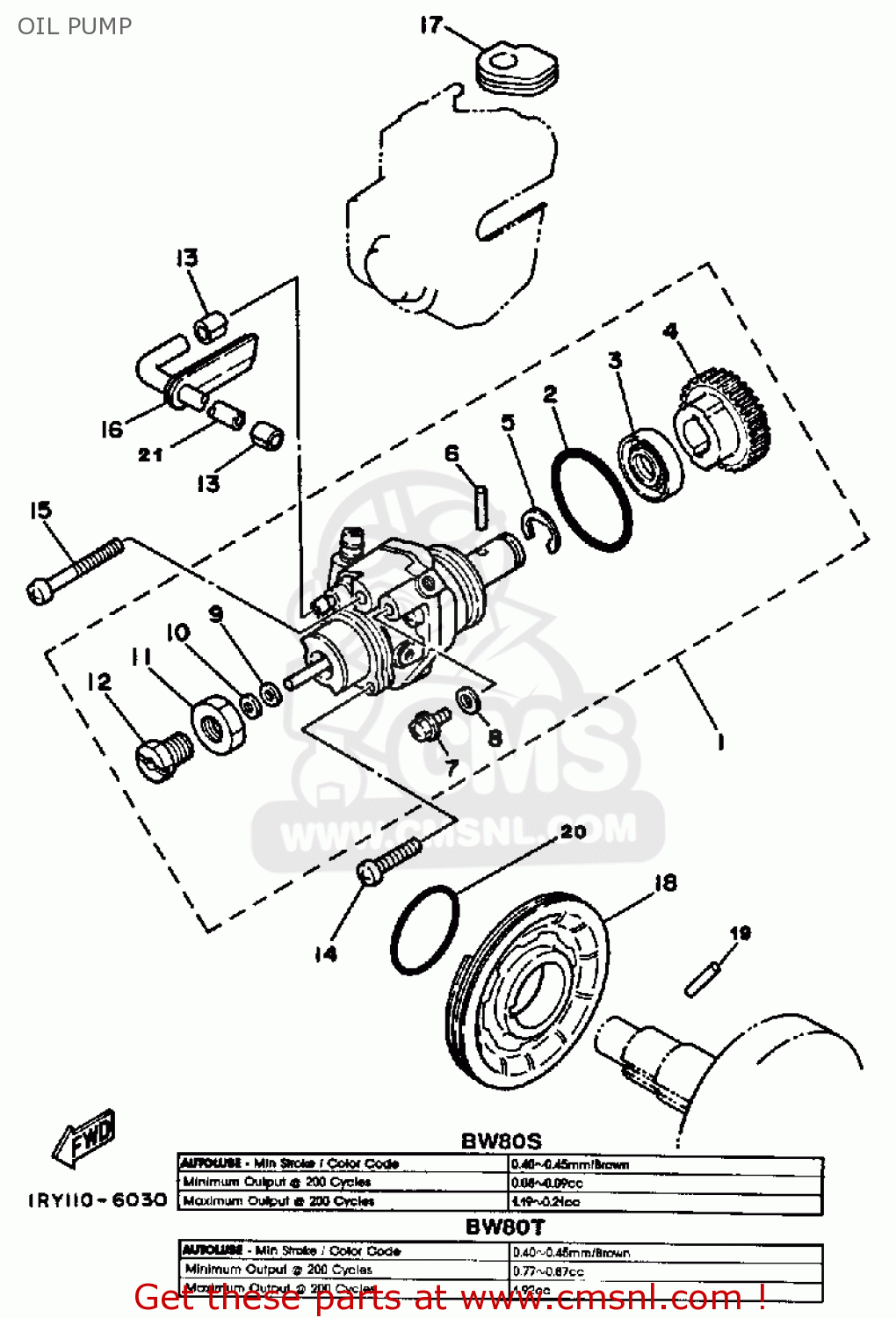 Yamaha Yamaha BW80 BIG WHEEL 1990 (L) USA Listes De Pièces Et Schémas - Foto 9
