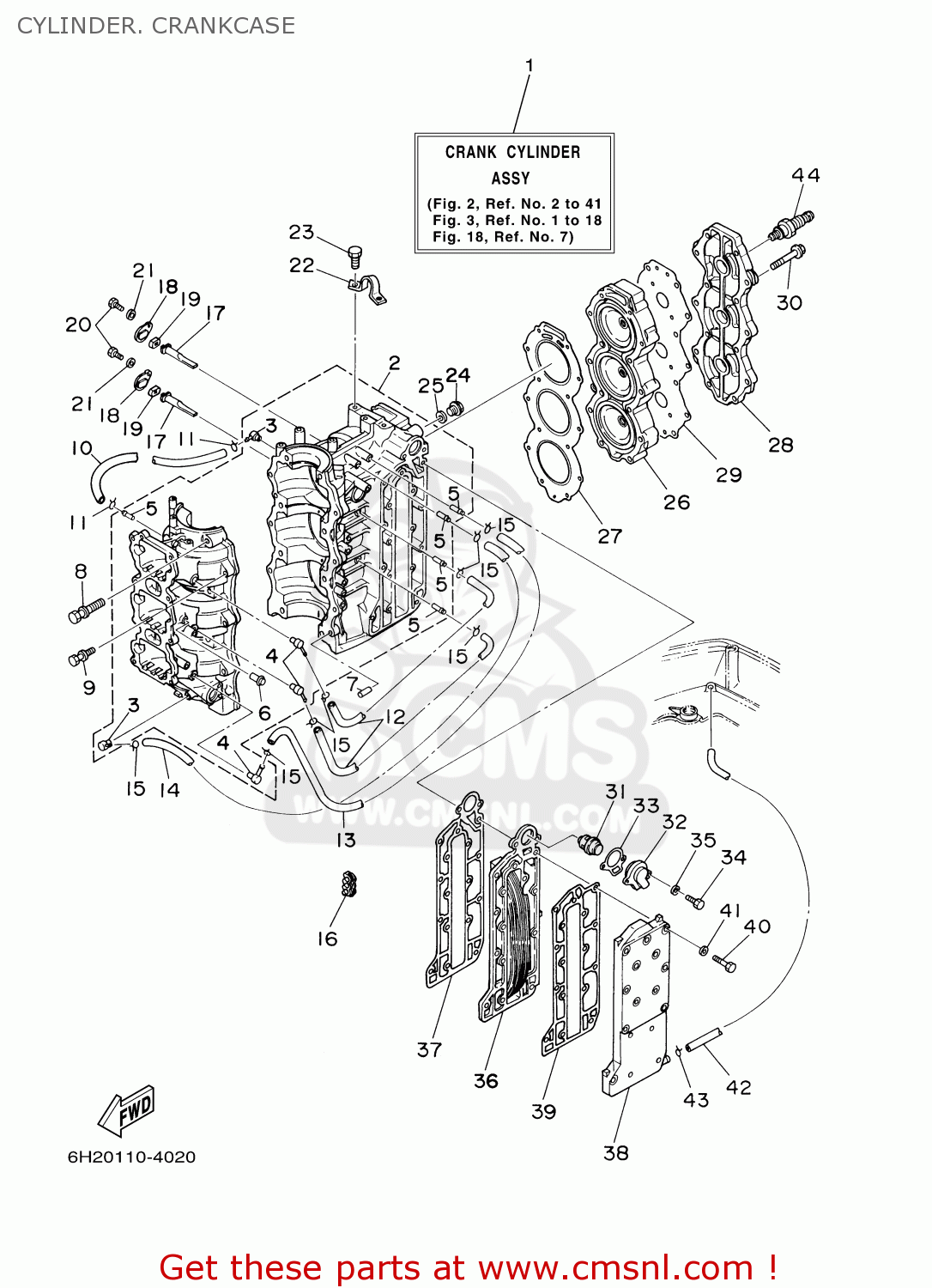 Yamaha C60 C70tlry 2000 Cylinder. Crankcase - Buy Original Cylinder 