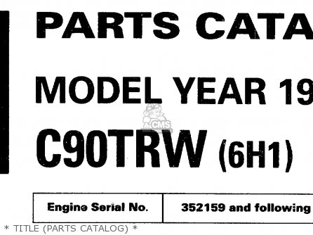 Yamaha Yamaha C90TRW 1998 parts lists and schematics